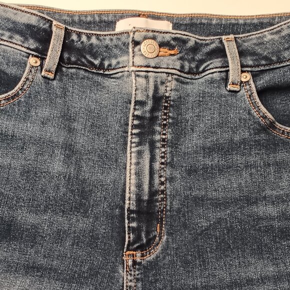 Loft Jeans Size 32/14 The Curvy Kick Crop High Rise Medium Wash - Picture 4 of 10